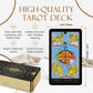 Wyspell Tarot Kit Includes Gold Tarot Cards With Guide Book, A Tarot Cloth, A Tarot Bag, A Tarot Journal, And A Classic Tarot Deck Holder - Beautiful Tarot Cards For Beginners Kit