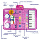 Miniartis 2-In-1 Baby Musical Mat | Floor Piano Mat & Drum Set For Toddlers 1-3 | Baby Musical Toys | Educational Music Mat For Girls & Boys Birthday Gifts