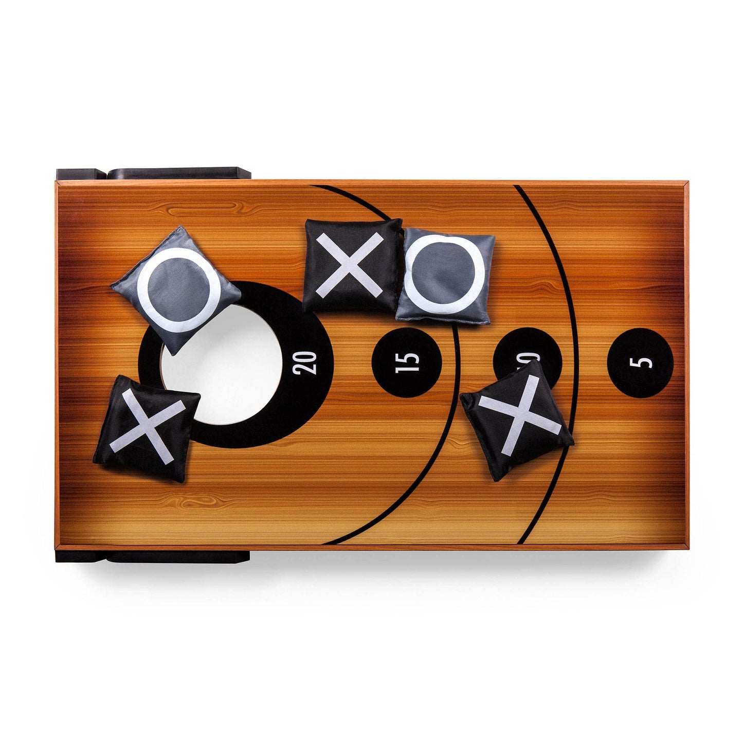 Oniva - A Picnic Time Brand Mini Bean Bag Throw Game, Cornhole Outdoor Game, Cornhole Set, (Wood Grain)