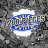 Mannidoo 1200 Pieces Flat Pieces, 9 Sizes Classic Moc Parts And Pieces Tiles Expansion Set - Compatible With All Major Brands, B