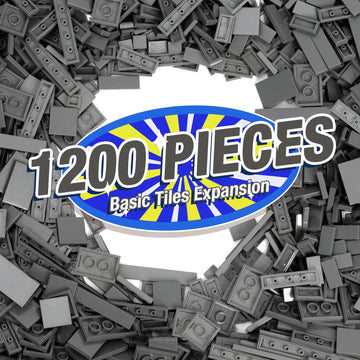 Mannidoo 1200 Pieces Flat Pieces, 9 Sizes Classic Moc Parts And Pieces Tiles Expansion Set - Compatible With All Major Brands, B
