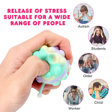Kissfree 18 Pack Animal Pop Balls Party Favors For Kids,3D Pop Balls Its Fidget Toys,Birthday Gifts For Kids,Goodie Bag Stuffers