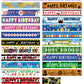 Large Happy 13Th Birthday Banner, Official Teenager Banner, 13 Years Birthday Sign Banner Black And White, 13Th Birthday Party S