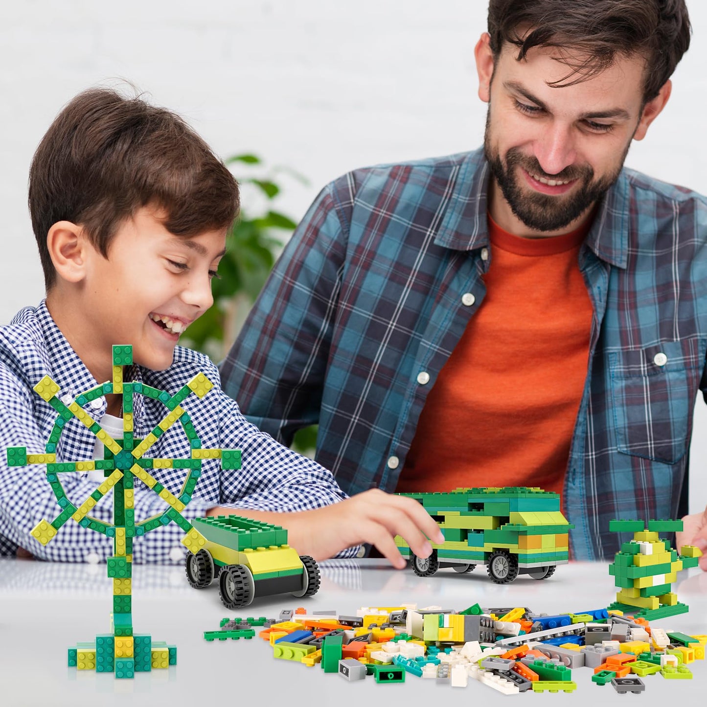 Bulding Bricks Set Compatible With Lego Classic For Kids, Includes Dual-Sided And Single-Sided Baseplates, Variety Of Accessories To Spark Imagination (Boy)