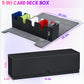 Uaono Card Deck Box With Dice Tray For Mtg, 5 In 1 Card Deck Case Holds 800+ Unsleeved Cards, Strong Magnet Card Organizer Compatible With Yugioh Tcg Sports Cards (Colorful)