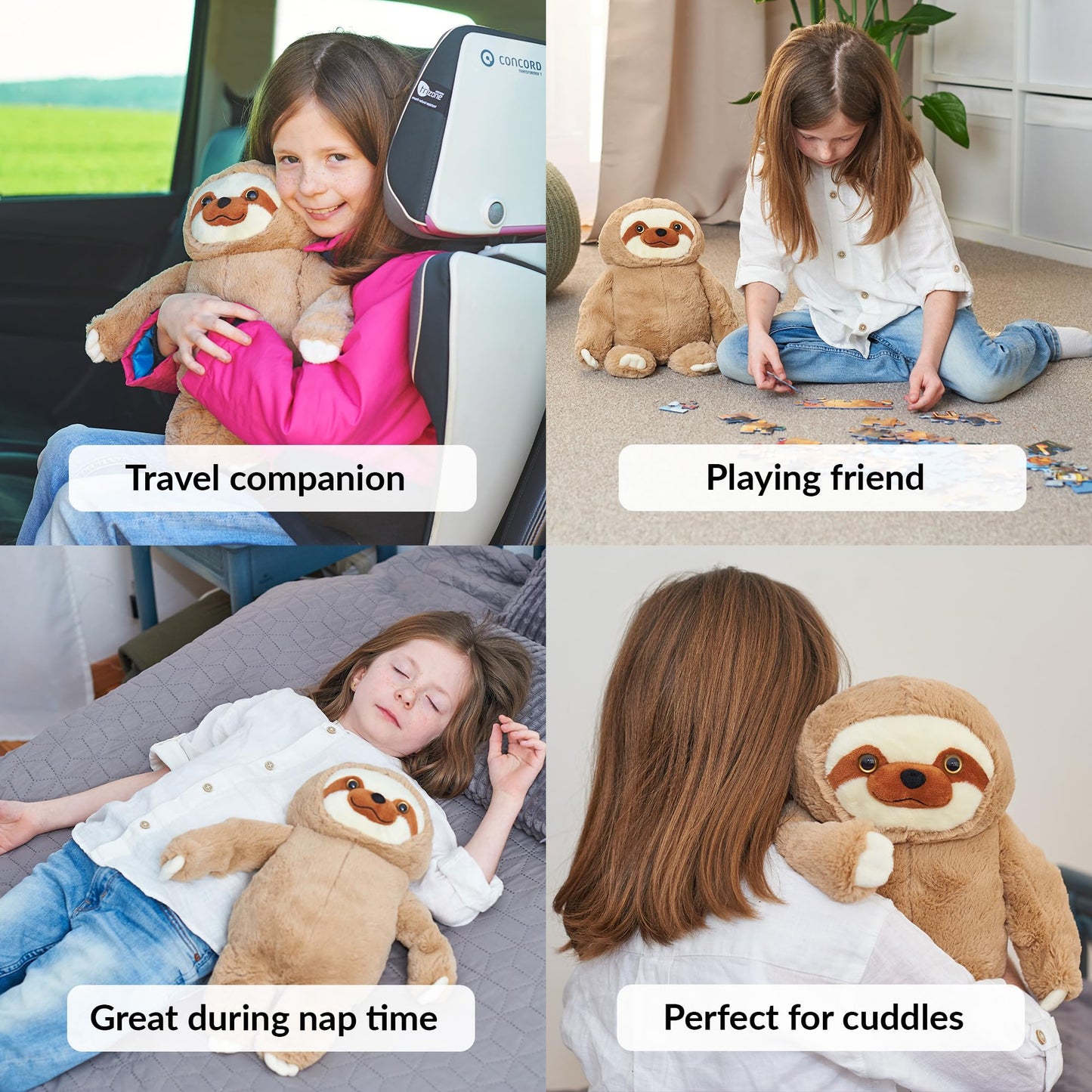 Odoxia Weighted Animals For Anxiety 3.1Lb Sloth | Stuffed Weighted Plush For Kids, Adults | Weighted Stuffed Animals | Weighted Plushies | Weighted Stuffed Plush | Weighted Plushie