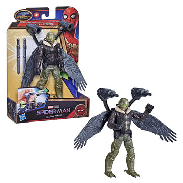 Spider-Man Marvel 6-Inch Deluxe Wing Blast Marvel'S Vulture, Movie-Inspired Action Figure Toy, Blasts Included Projectiles, Ages