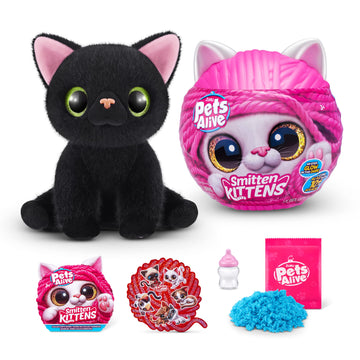 Pets Alive Smitten Kittens Surprise (Bombay Cat Lucky) By Zuru Nurture Play Soft Toy Unboxing Adopt Interactive 10 Sounds