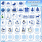 JULBEAR Winter Foam Sticker, 300Pcs Penguin Snowman Snowflakes Self Adhesive Foam Stickers for Kids Christmas Party Favors DIY C