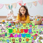 AUGSUN Easter Large Coloring Poster for Kids 72 x 30 Inch Happy Easter Coloring Tablecloth Giant with 18 Paint Pens for Crafts S