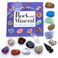 Dancing Bear -15 Pc Rock & Mineral Collection With Collector Box/Display Case, Id Sheet, Rock Book, Magnifying Glass, Beginner S
