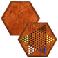 16.5 Inches Extra Large Wooden Jumbo Chinese Checkers Board Game Set With Drawers For Up To 6 Players Classic Strategy Game | Ea