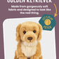 Keycraft Living Nature Golden Retriever Stuffed Animal, 8-inch Plush Dog Toy, Soft Brown Fluffy Design for Kids, Model AN459