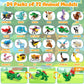 Moontoy Party Favors For Kids, 24 Pack Animals Building Blocks Toy For Goodie Bag Stuffers Valentines Day Gift Mini Building Set Party Favors For Birthday Gift For Boys Girls Ages 6-12+