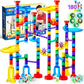 Joyin 150Pcs Glowing Marble Run- Construction Building Blocks Toys With 5 Glow In The Dark Glass Marbles, Stem Educational Building Block Toy