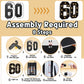 Imprsv 3Ft Black 60Th-Birthday Decorations Numbers: 60Th Birthday Party Anniversary Decorations Large Light Up Numbers 60 For Me