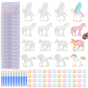 Unicorn Party Favors Painting Kit Pack 16 - BONNYCO | Pinata Stuffers, Kids Party Favors, Prizes for Kids, Unicorn Party Supplie