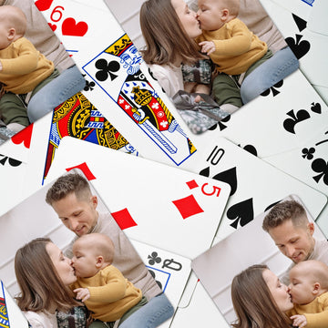 Komvioo Custom Playing Card With Photo Personalized Poker Cards Customizable Printed Playing Cards Customized Deck Of Card Perso