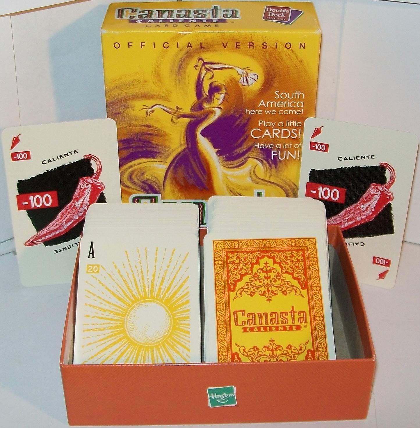 Hasbro Gaming Canasta Caliente Card Game - Model 40419 - Fun Family Game, Paper Material