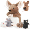 Generic 14'' Large Mommy Rat Plush - 5 Pcs Mouse Stuffed Animals Set With 4 Cute Baby Mouse In Her Tummy Soft Cuddly Plushie For