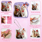 NOSAKUYA 28 Pack Cat & Dog Lovers Valentines Card & Keychains Set for Kids School Classroom Exchange Gift Boys Girls Party Favo