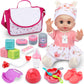Baby Doll Care Set, Baby Doll Feeding Playset 20Pcs, Realistic Pretend Play Baby Doll, Incl Baby Care Bag, Milk Bottle, Pacifier, Diaper, Clothes, B-Day Gifts For Age 3 4 5 6+ Year Old Girls Kids