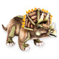Real Planet 14' Dinosaur Plush Toy - Plush Dinosaur Stuffed Animal, Dinosaur Plushie, Baby Safe Dinosaur Plush, Cute Dinosaur Plushies (Brown Triceratops, 14') (24.5' Long)