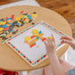 Melissa & Doug Deluxe Wooden Magnetic Pattern Blocks Set, 120 Magnets, Multi-color, 14.5 x 12.5 x 1.5, Educational Toy, Model 3590