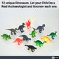 Dinosaur Fossil Dig Kit - Kids Explorer Kit W/ Egg Excavation Tools - Toy Dinosaur Eggs, Chisel Tools, Dinosaur Play Cards, Explorer Flashlight, & Magnifying Glass - Kid Toys, Kids Gift, Party Favors