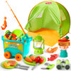 Play-Act Kids Camping Set With Tent, Camping Wagon Toy, Toddler Adventure Playset For Boys, Camping Gear Toys For Kids Indoor Ou