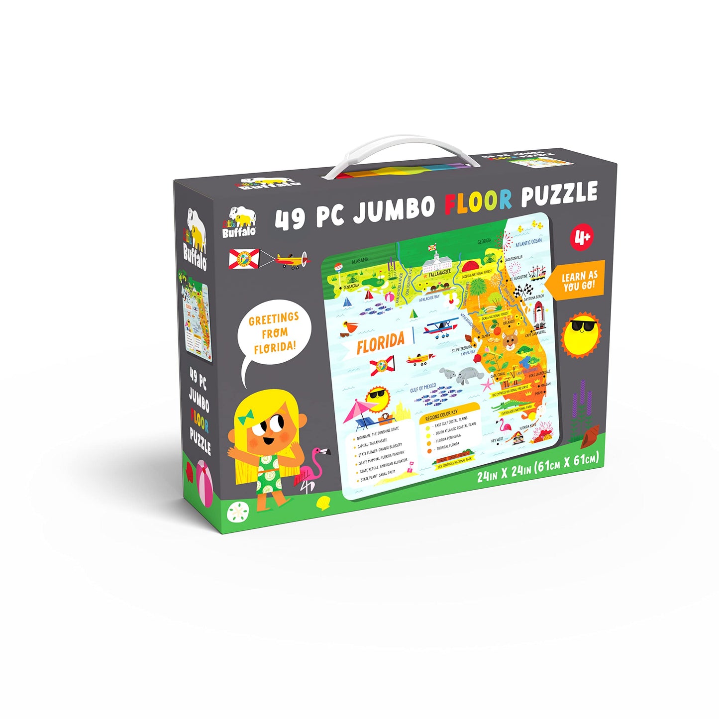 Little Buffalo - Learning & Education - State Puzzle: Florida For Kids Ages 4 And Up