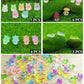 LOIKMIUP 100PCS Luminous Mini Animals Glow in The Dark, Tiny Animals Figures Resin Duck Frogs Turtle Mushroom Caterpillars 5 Com