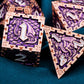 ARUOHHA DND Metal Dice Set Purple Dungeons and Dragons Dice with Gift Box,Handmade D and D Dice Dragon Design Polyhedral Dice Ro