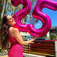 25 Balloon Number, Hot Pink Number 25Th Birthday Balloons 40 Inch, 25 Or 52 Years Old Hot Pink Birthday Decorations For Men Wome