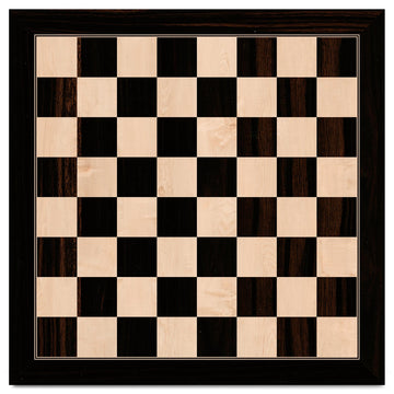 A&A 21.25' Professional Wooden Tournament Chess Board/African Palisander & Maple Inlay / 2.25' Squares W/O Notation