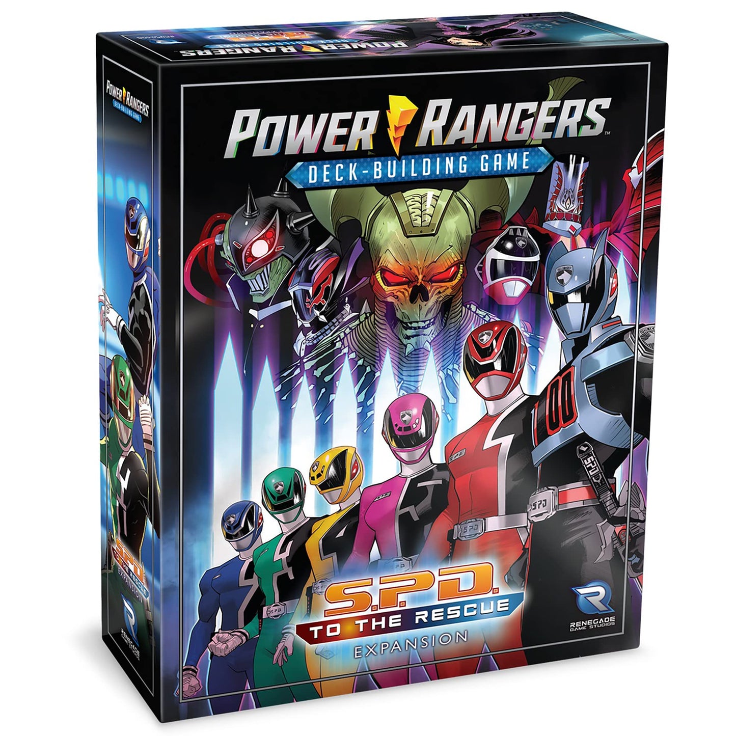 Renegade Game Studios Power Rangers Deck-Building Game: S.P.D. To The Rescue - Expansion Set, Introduces Stackable Cards, Renegade Game Studios, 2-4 Players, 30-70 Mins, Ages 14+