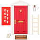 Red Tooth Fairy Door Kit With Accessories - Mini Wooden Festive Set for Fairy Tale Education  Learning Decoration  DIY Craft Activities