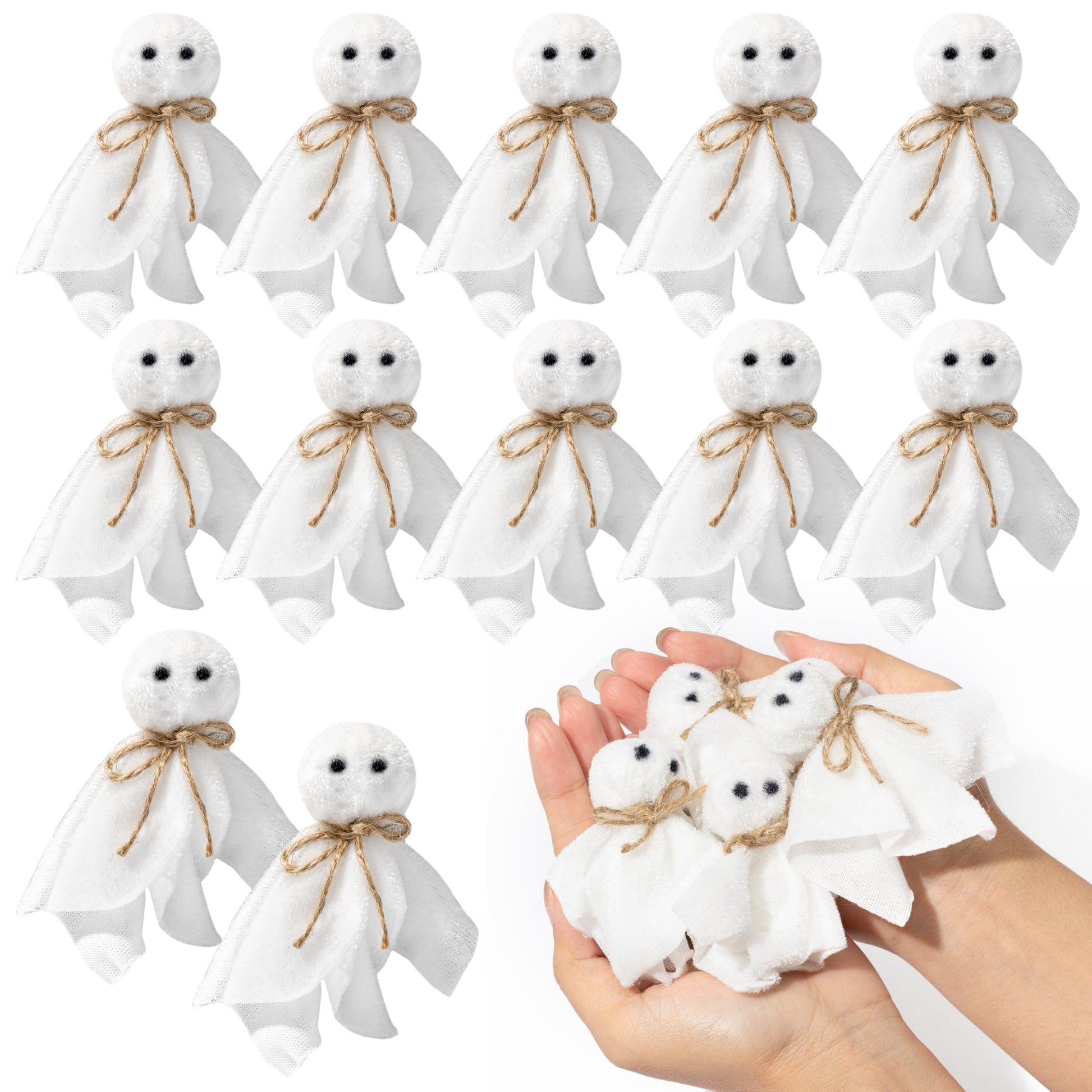 EYxsaxenk Halloween Ghost Bean Bags for Tossing - 12Pcs Cute Little Boo Mini Bean Bag Toss Game Toy for Kids Toddler Outside tossing Game Halloween Party Decoration Indoor Outdoor Activity Supplies
