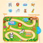 Helsort Baby Car Toys for 1 Year Old Boy with Musical Playmat, Animal Sounds and Pull Back Vehicles for Toddlers 1-3, Soft Baby