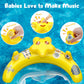 WayEee Baby Pool Float with UPF50+ Canopy, Inflatable Adjustable Seat, 6-36 Months, Blue, Summer Toy for Pool, Bathtub, Beach