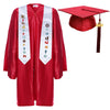 Newrara Kindergarten Graduation Cap And Gown Stole Package For Kids (Red, 30)
