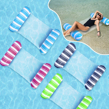 4 Pack Pool Float Adults, 4-In-1 Water Hammock Float,Saddle, Drifter,Lounger Inflatable Pool Hammock Floats For Swimming Pool, B