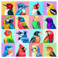 PICKFORU Birds Puzzles for Adults 1000 Pieces, Colorful Animals Jigsaw Puzzles Cardinal Blue Jay, Cute Parrot Puzzle as Wall Dec