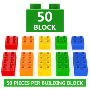Wyswyg Big Building Blocks Sets For Age 3-5, Large Building Bricks Compatible With Duplo Bricks And Major Brands, Toldder Buildi