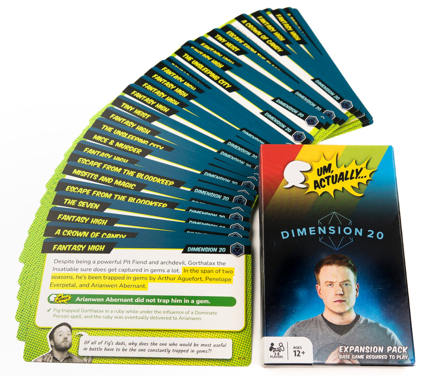 Wiggles 3D Um, Actually Dimension 20 Expansion Pack - Cardboard, Multi-color, Model 60012 for Trivia Game