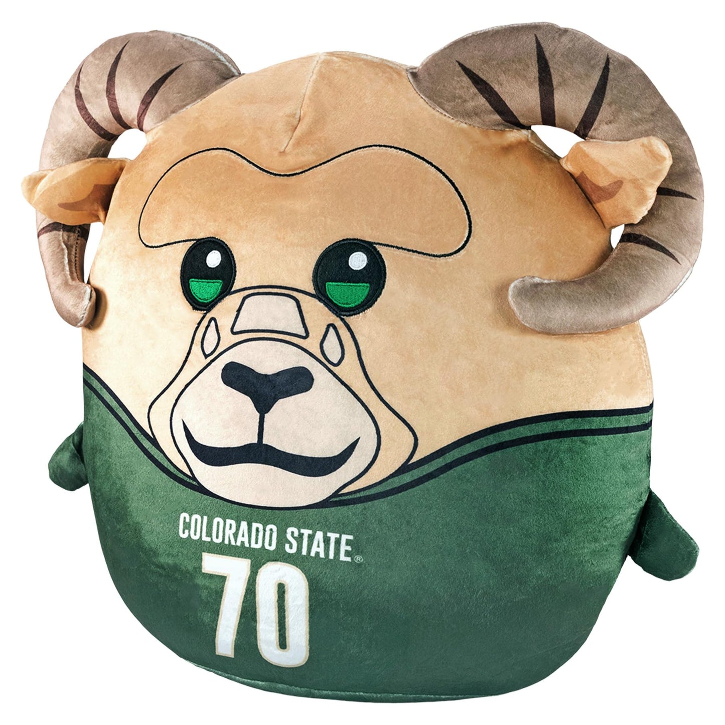 Sleep Squad Colorado Sate Rams Cam The Ram 12'' Mascot Kiri Cloud Plushie - Official Collegiate Plush