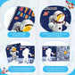 Homicozy 3Pcs Sticker Paint Books For Kids Ages 4-10,Dinosaur Astronaut Ocean Animals Designs Paint By Stickers,Sticker By Numbers,Party Birthday Gifts For Boys 4-10,Create 30 Pictures At A Time