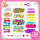 Just My Style Abc Beads By Horizon Group Usa, 1000+ Charms & Beads, Alphabet Charms, Accent Seed Star Wax Beading Cord, Satin Cord Key Ring Included, Bright