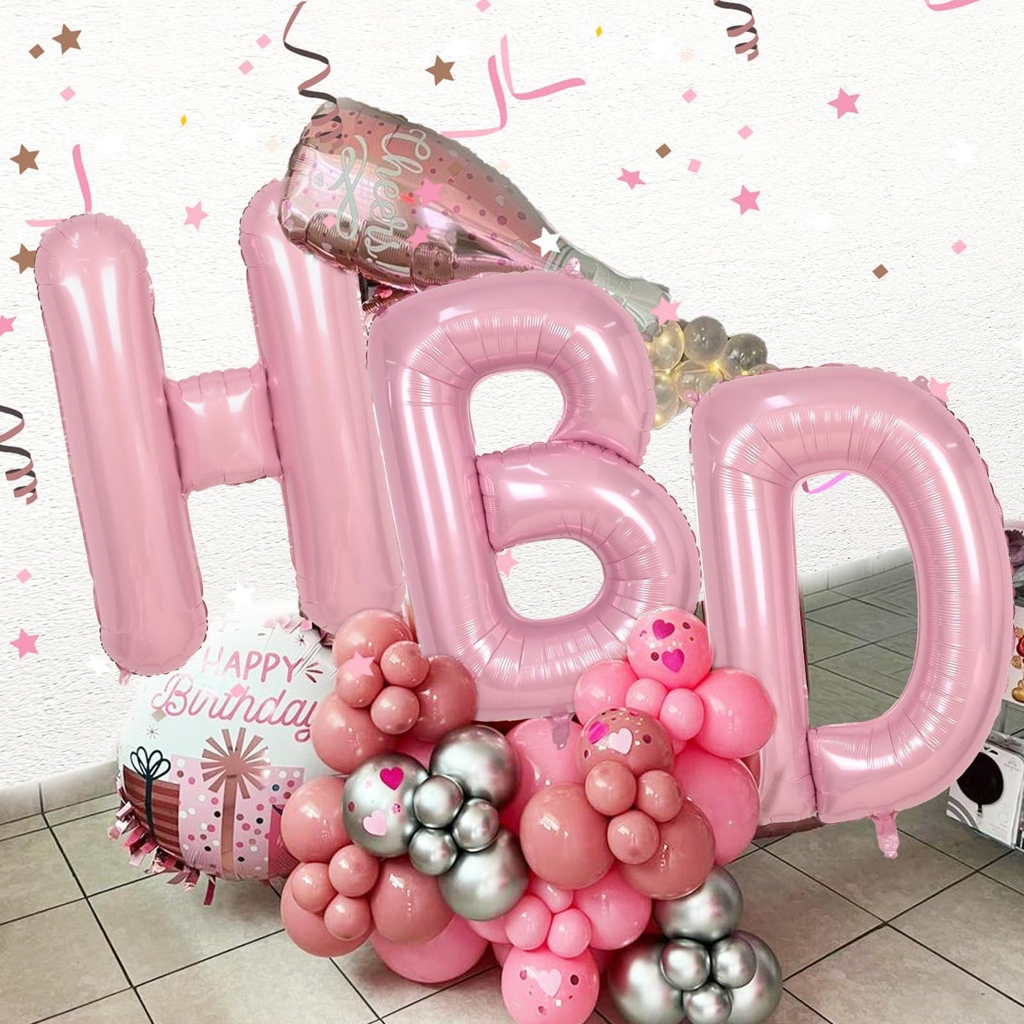 40 Inch Pink Letter Balloons, Large Q Letter Balloons Foil Helium Balloon, Foil Big Single Alphabet Q Balloon, Pink Letters for