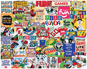 White Mountain Puzzles - It'S All Fun & Games - 1000 Piece Jigsaw Puzzle For Adults & Kids - Fun Family Activity - 24''X30''